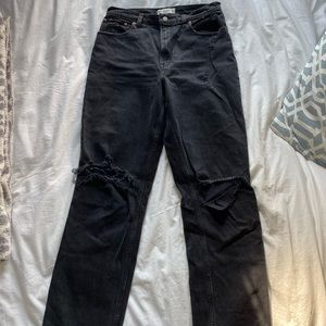 Abercrombie Curve Love Ultra High Rise Ankle Straight Jean!